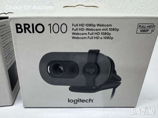 Kамера уеб - Logitech Brio 100 / 1920x1080 FullHD, снимка 5 - Друга електроника - 53823114