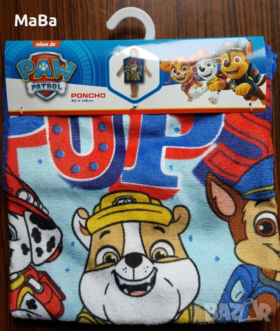Пес патрул ХАВЛИЕНО ПОНЧО, 52x56 cm, 100% Памук , снимка 2 - Други - 50782215