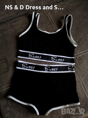 Дамски комплект бельо къс топ и боксерки , снимка 2 - Бельо - 50609311