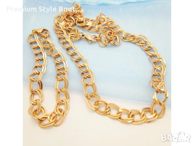 комплект колие и гривна от медицинска стомана 