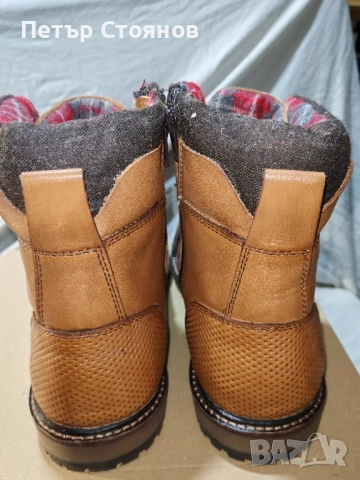 Удобни мъжки боти от естествена кожа Paul Vesterbro №44, снимка 7 - Мъжки боти - 52522891