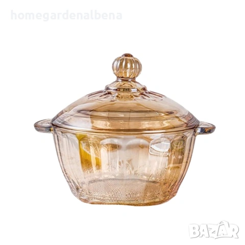 Home&Garden Albena – Изискана стъклена бонбониера 1.5л, снимка 3 - Форми - 54039785