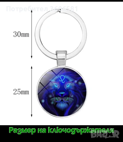Стилни Ключодържатели със Зодии(плоски) - Перфектният Подарък за всички възрасти различни картинки, снимка 9 - Подаръци за рожден ден - 44724367
