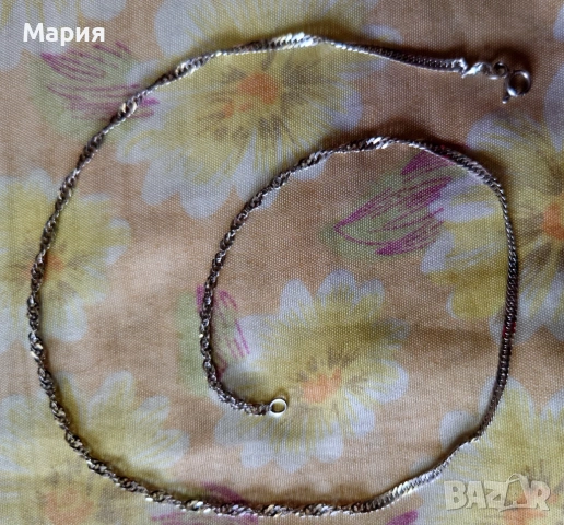 Дамско сребърно колие, снимка 2 - Колиета, медальони, синджири - 52210342