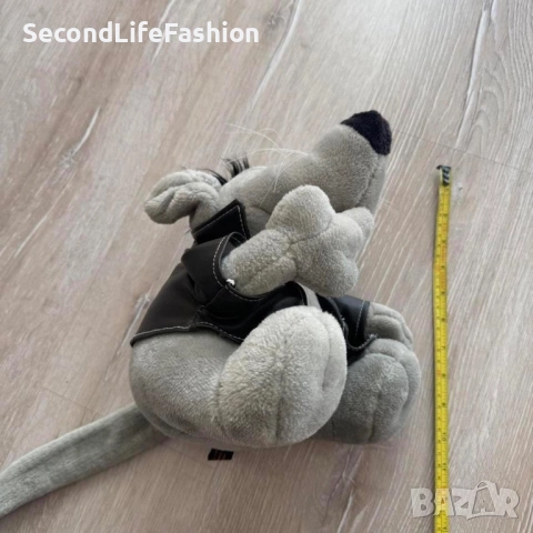 Винтидж плюшена играчка Uli Stein Dino Германия 1985 Рок Мишка Рядка плюшена играчка vintage, снимка 6 - Колекции - 52503160