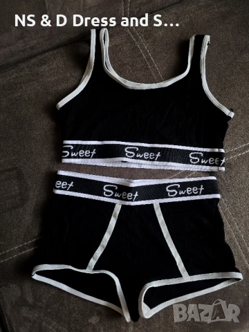 Дамски комплект бельо къс топ и боксерки , снимка 3 - Бельо - 50609311