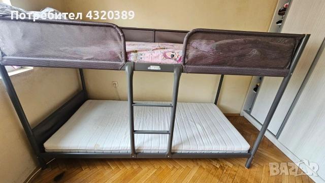 Двуетажно легло IKEA, снимка 2 - Мебели за детската стая - 53655597