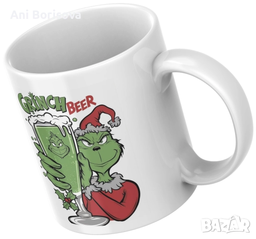 Коледни чаши | Гринч & Забавен Дядо Коледа, снимка 2 - Декорация за дома - 52871616