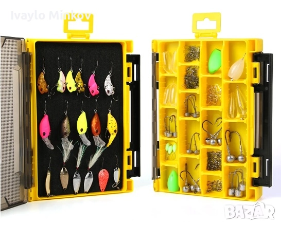Двустранна кутия за съхранение на примамки WEIHE, снимка 3 - Такъми - 52990114