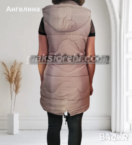 Стилна дамска грейка в бежов цвят., снимка 3 - Якета - 51880598