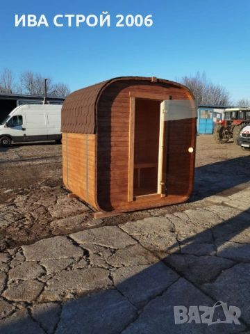 Външни дървени сауни за двор – Barrel и Quadro модели | IVA SAUNA, снимка 5 - Други - 53387477