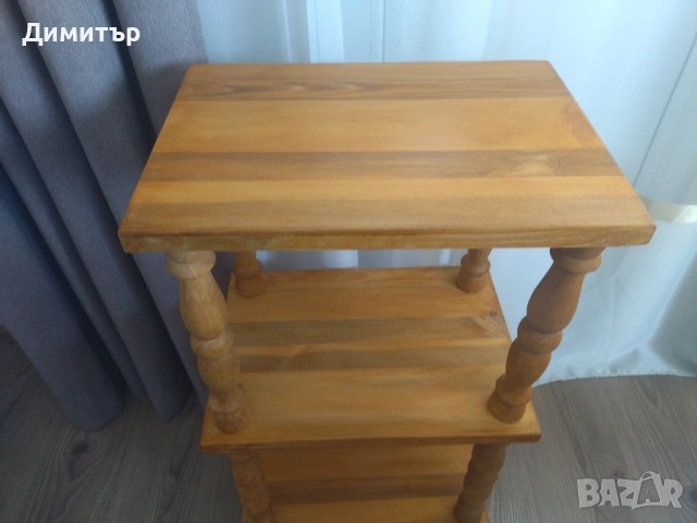 Дървена етажерка на три нива !!!, снимка 2 - Етажерки - 54146174