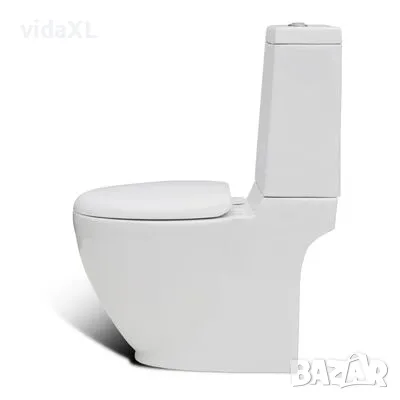 vidaXL Комплект стояща тоалетна и биде, бяла, керамика(SKU:270059), снимка 3 - Други - 48727160