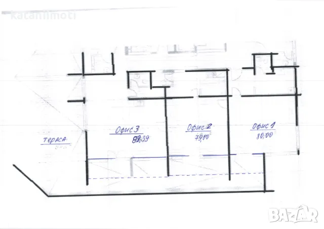 Офис с А16-офисен етаж Ов.купел2