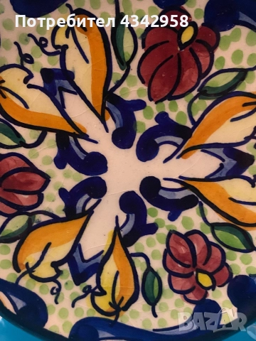 Handmade.Made in Spain.PLATART. Чинийка за стена., снимка 3 - Антикварни и старинни предмети - 52512992