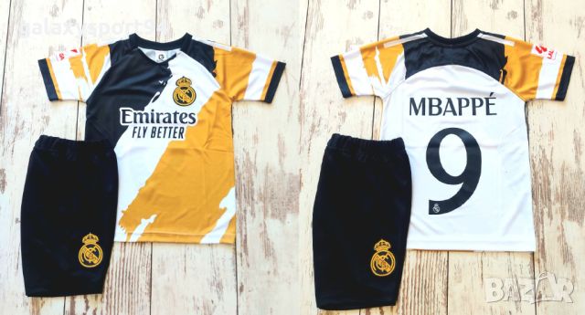 Екип Мбапе Бял и Златен GOLD Детски екип Реал Мадрид от 4 до16г Футбол, снимка 2 - Футбол - 46398324