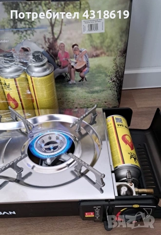 Двоен Къмпинг Газов Котлон - с Изход към Голяма Газова Бутилка, снимка 6 - Газови котлони - 53154253