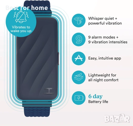 Homedics WakeBand Безшумна вибрираща гривна за аларма, снимка 5 - Друга електроника - 53679155