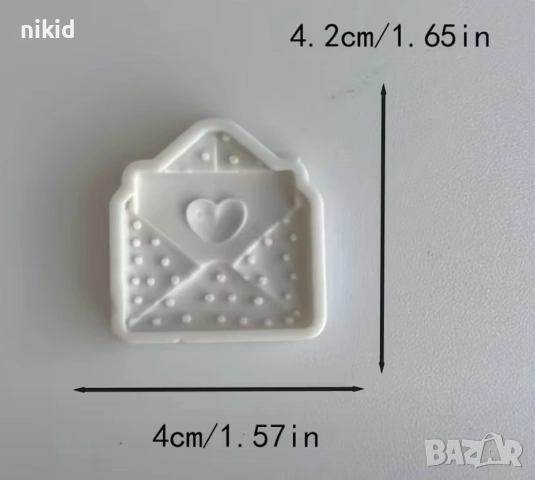 малък Плик писмо на точки силиконов молд форма фондан , снимка 2 - Форми - 51938497