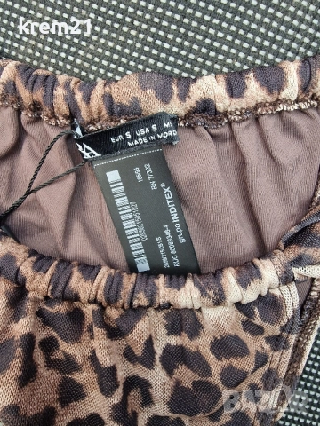 Zara бански леопард 2части номер S, снимка 5 - Бански костюми - 51613571
