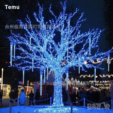 Коледна светеща украса тип падащ сняг, снимка 2 - Лед осветление - 45675941