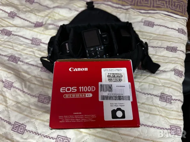 Canon EOS 1100D с обектив EFS 18-55mm – пълен комплект, снимка 15 - Фотоапарати - 47492381