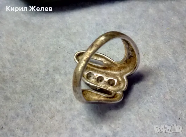 ТОКАШ СКЪПОЦЕНЕН СРЕБЪРЕН ПРЪСТЕН МАРКОВО СРЕБРО 925 с БЛЕСТЯЩИ ЦИРКОНИ ДИЗАЙНЕРСКО АРТ БИЖУ 30579, снимка 9 - Пръстени - 49959727