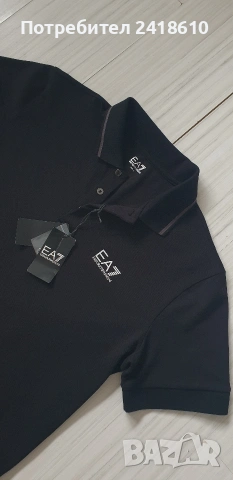 Emporio Armani EA7 Pique Pima Cotton Slim Fit Mens Size L НОВО! ОРИГИНАЛ Мъжка Тениска!