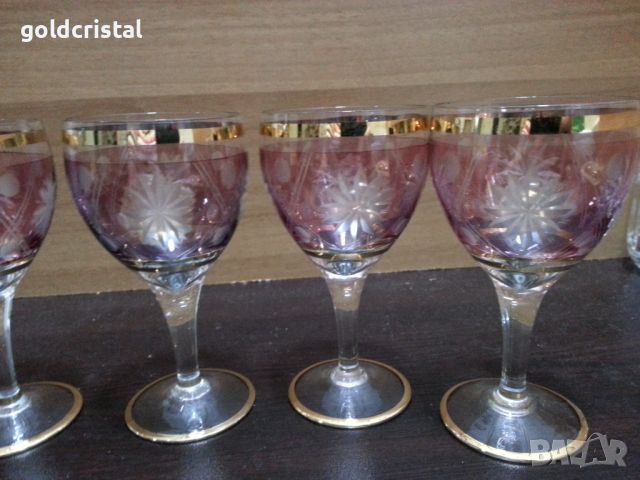 Ретро стъклени чаши , снимка 4 - Антикварни и старинни предмети - 46011335