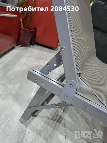 Алуминиев шезлонг със сенник 187/62см, снимка 14 - Градински мебели, декорация  - 49700472