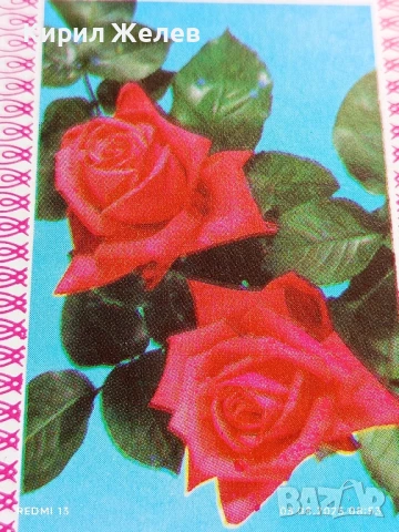 Старо календарче серия ЦВЕТЯ много красиво за КОЛЕКЦИЯ ДЕКОРАЦИЯ 35331, снимка 2 - Колекции - 51232525