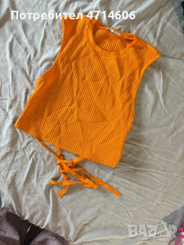 риза Zara с гол гръб, снимка 3 - Тениски - 53272114