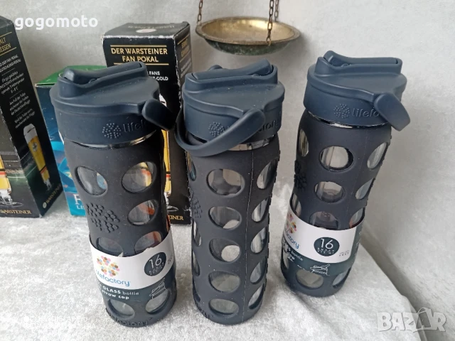 Еко стъклени бутилки за течности с сламка, made in USA, снимка 17 - Други стоки за дома - 50433426