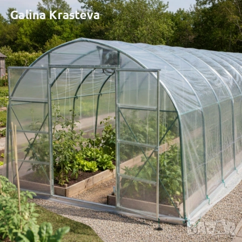 Опора за оранжерия (тип арка)-издръжлива стомана с полиетиленово покритие, снимка 4 - Оранжерии - 53828548