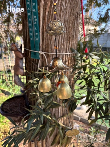 Вятърен звънец от метал Лотос , снимка 6 - Декорация за дома - 35950979