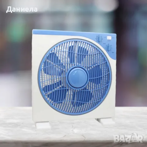 Вентилатор Rosberg, 40W, 30см. \ бокс, бял/син, снимка 2 - Вентилатори - 49977302