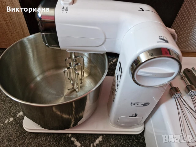Нов Планетарен миксер с иноксова купа 300W, снимка 2 - Кухненски роботи - 50741996