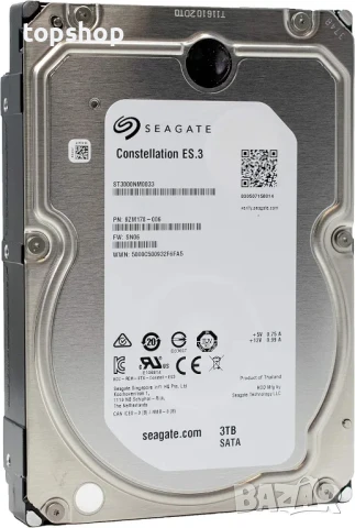 НОВ хард диск за видеонаблюдение Seagate Constellation ES.3 3.5 3TB 7200rpm 128MB SATA3 ST3000NM0033