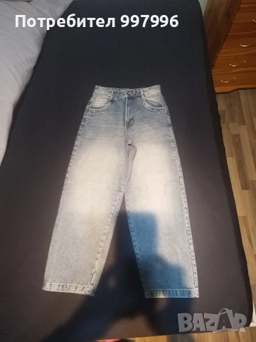 дънки BERSHKA - S-M размер, 36 номер,тип baggy, снимка 8 - Дънки - 52918674