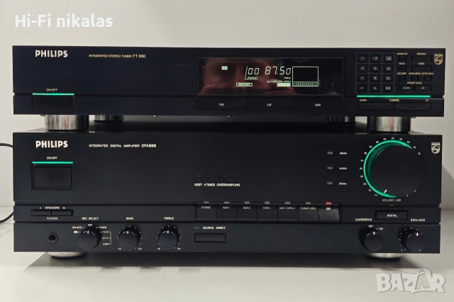 FM радио ресийвър тунер стерео Hi-Fi усилвател PHILIPS FT 880 TYPE 70 