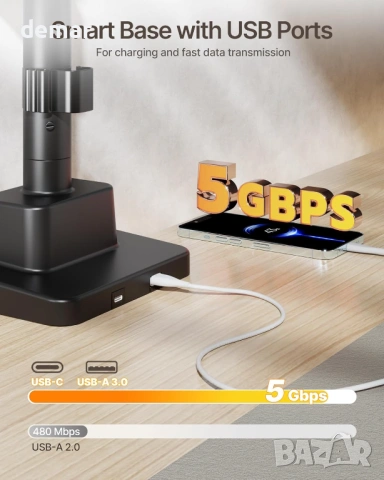 Двойно рамо за монитори monTEK за ултрашироки екрани 17-57", до 27 кг, VESA монтаж 75/100 мм, черно, снимка 6 - Монитори - 53402243