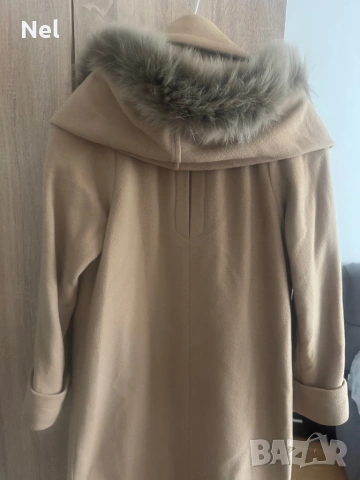 Зимно бежово палто, снимка 3 - Палта, манта - 47889623