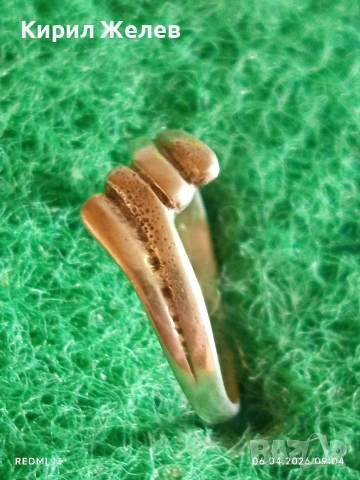 Елегантен дамски сребърен пръстен майсторска изработка 44278, снимка 3 - Пръстени - 54103998