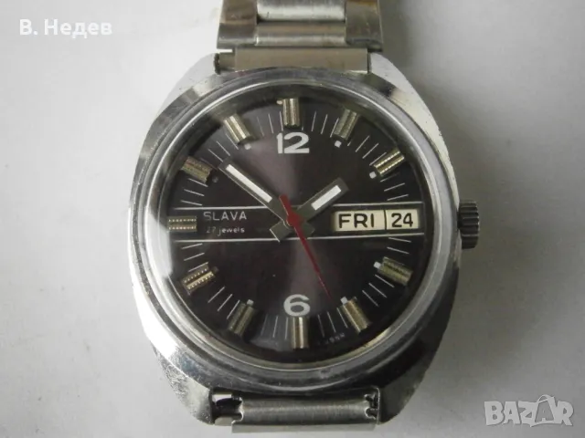 SLAVA, automatic, cal. 2427, made in USSR, case 37mm, TOP!, снимка 1 - Мъжки - 46493510