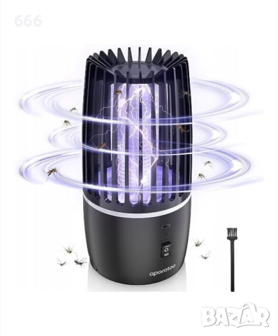 2 в 1 UV лампа за насекоми, електрическа дръжка, 10.5x20.8 см,, снимка 5 - Друга електроника - 52875918