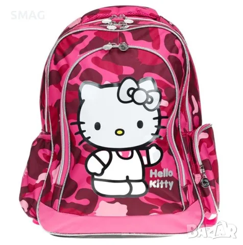 Розова раница Hello Kitty с блестящ вариант на дизайн за начално училище - Gim  S_00108, снимка 1 - Раници - 47001614