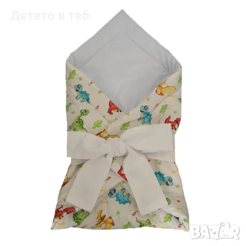 Порт бебе - динозаври с бял полар -75/75, снимка 1