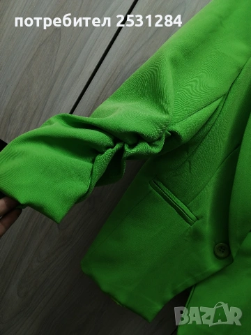 Дамско зелено сако, размер Л, снимка 4 - Сака - 54243973