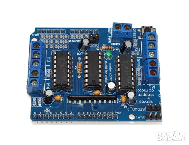 Arduino Motor Drive Shield Expansion Board L293D For Mega2560 UNO, снимка 1 - Друга електроника - 46807021