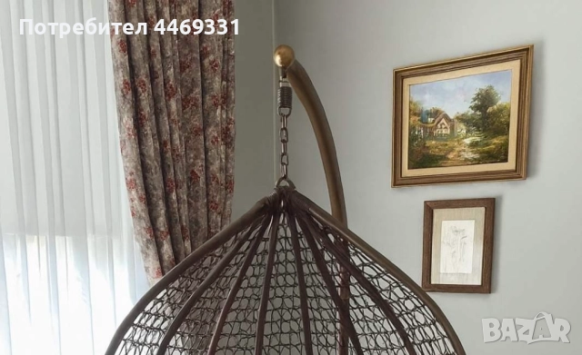 Градинска висяща люлка тип гнездо,яйце–Промоция!, снимка 2 - Дивани и мека мебел - 52373518